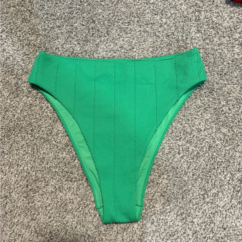 Aerie Green High-Cut Bikini Bottom - Women Swim